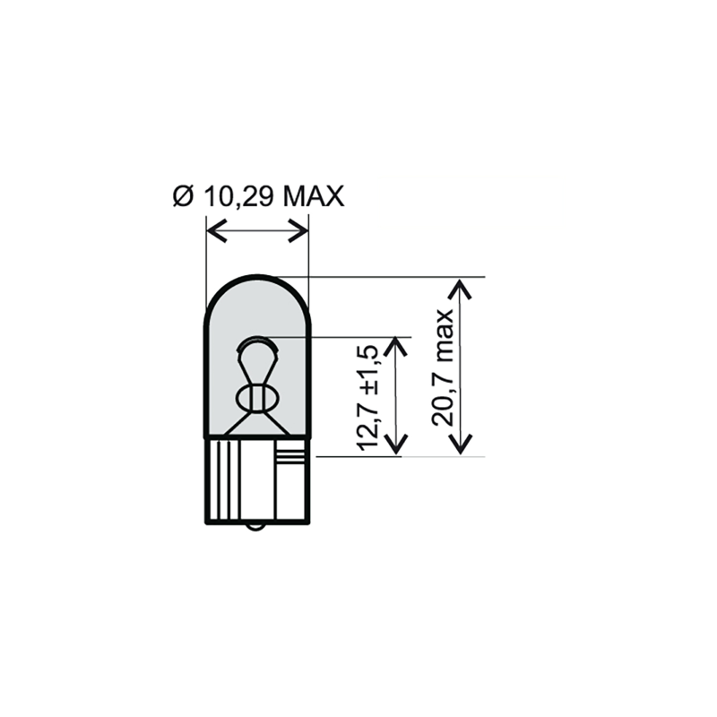 LAMPADINA RMS 12V 3W T10 -...