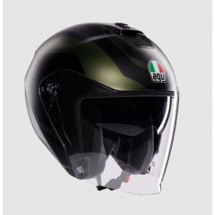 IRIDES SAKAI MATT GREEN/BLACK - CASCO MOTO AGV JET E2206